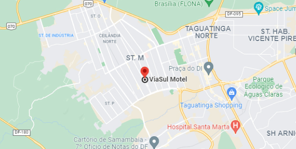 mapa de Localização do motel ViaSul